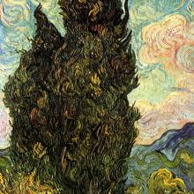 Van Gogh - Cypresses (1889)